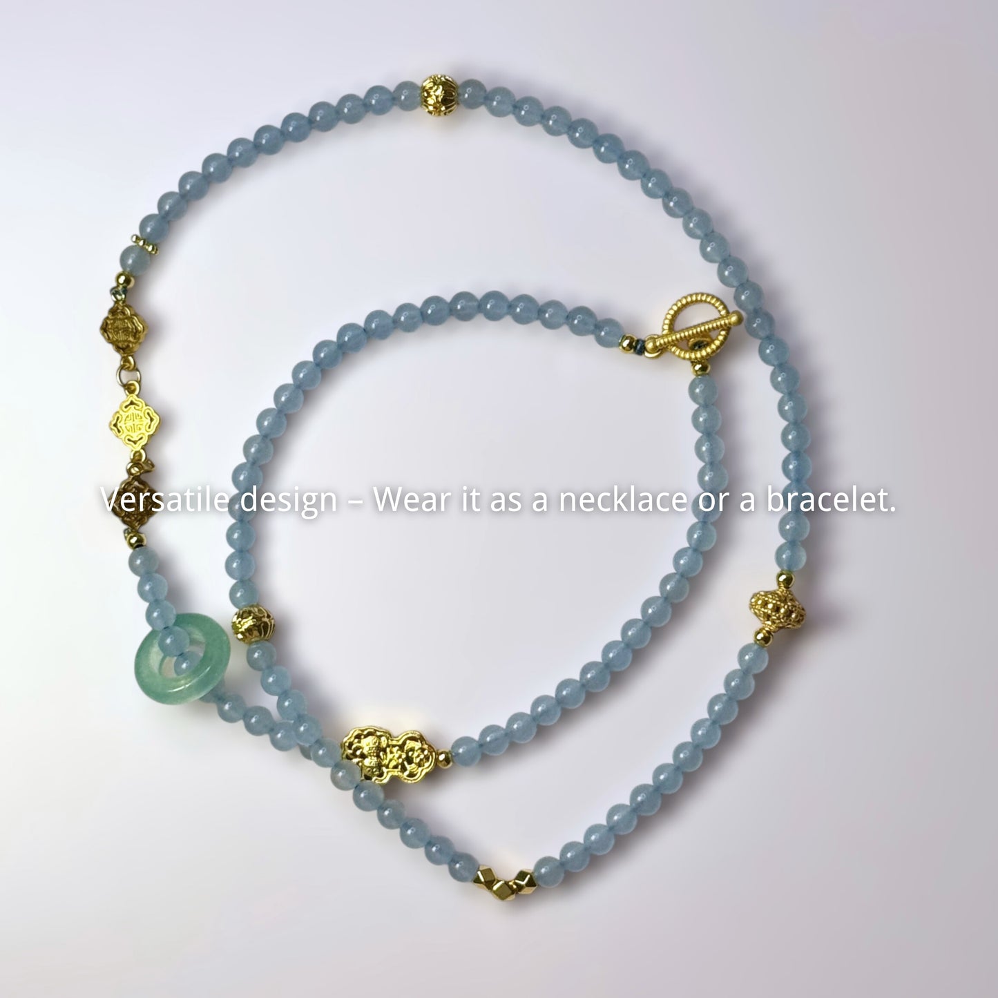 Golden Jade Necklace & Bracelet