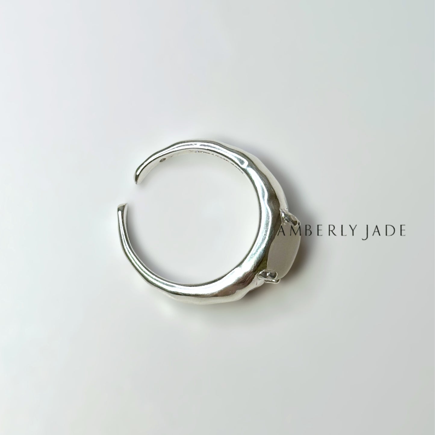Luna Glow: Chalcedony and Silver Ring