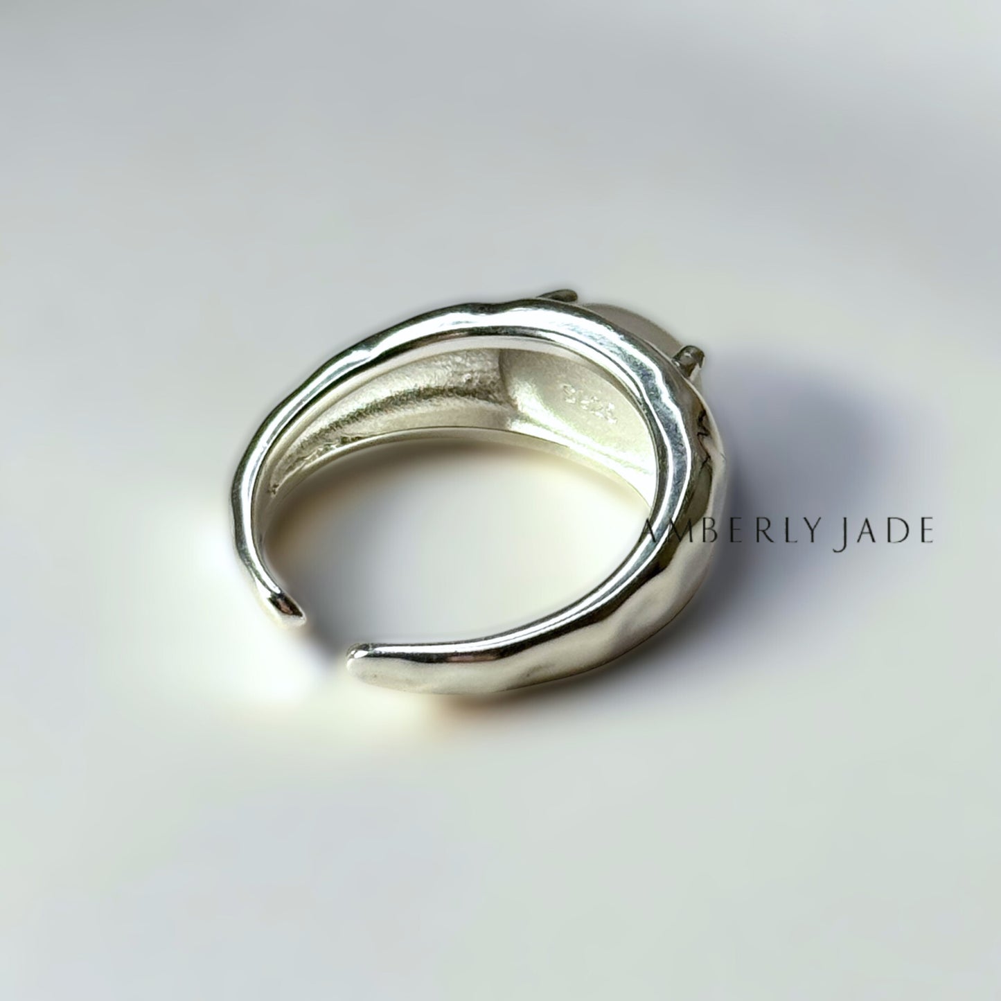 Luna Glow: Chalcedony and Silver Ring