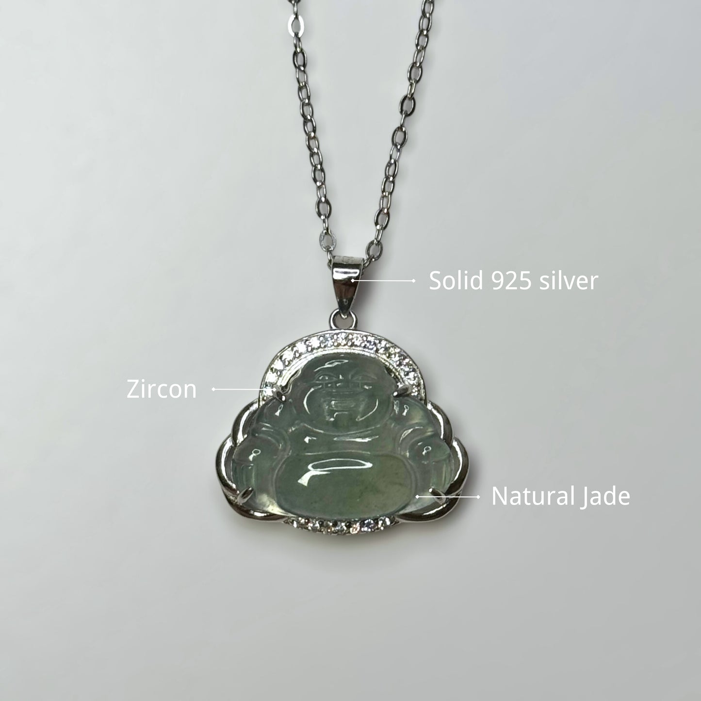 Laughing Buddha Pendant Necklace