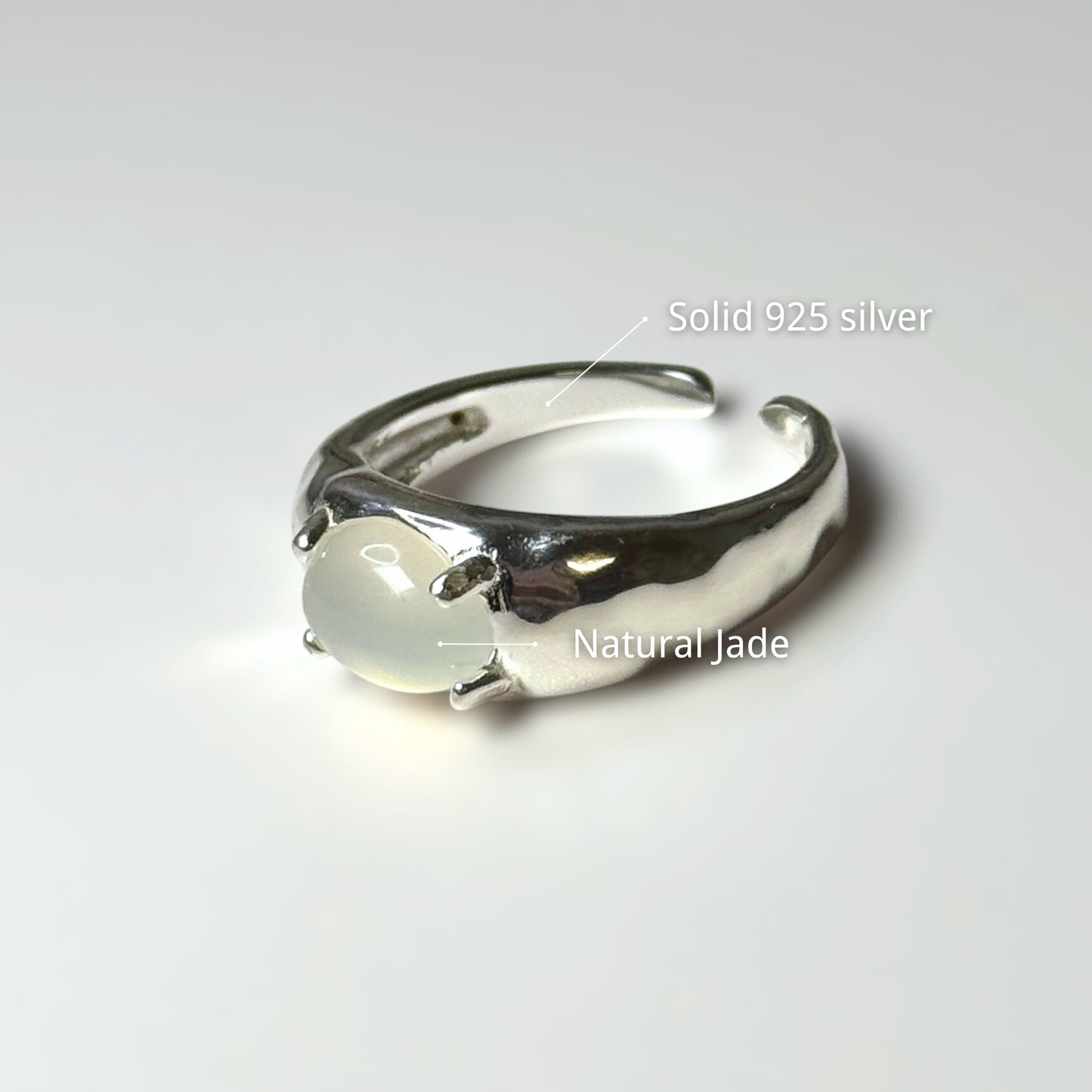 Luna Glow: Chalcedony and Silver Ring