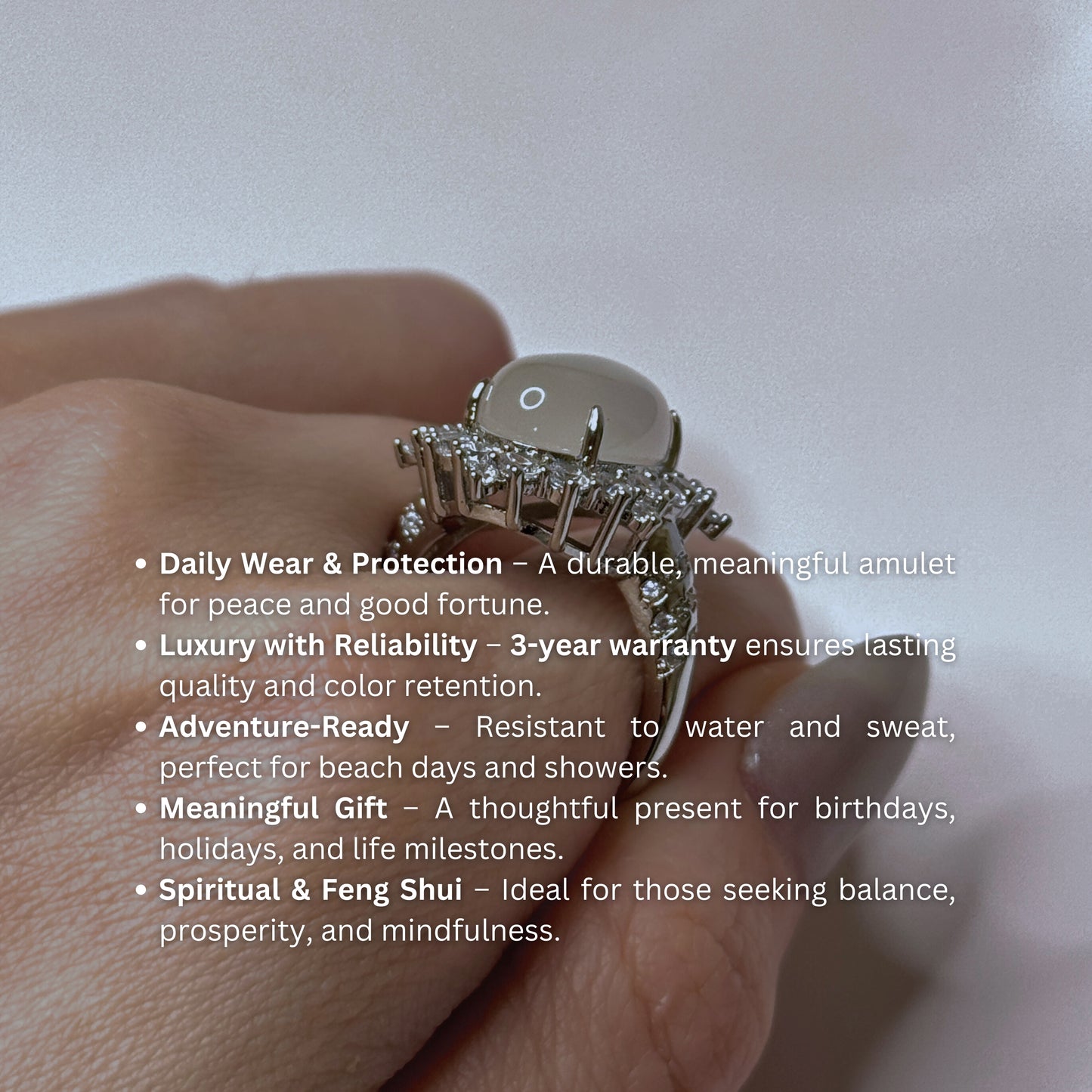 Luxe Halo Chalcedony Ring – Certified