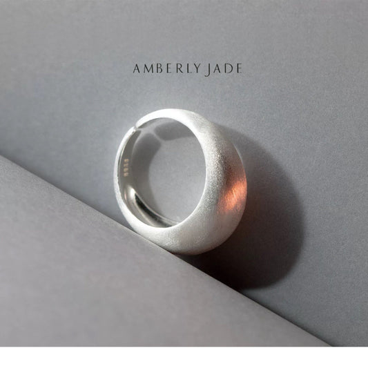 Ethereal Silver Satin Ring